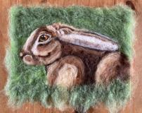 Needle Felted Hare Picture Workshop